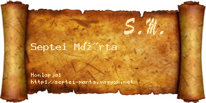 Septei Márta névjegykártya